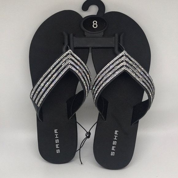 SASHA bling thong sandal - Picture 3 of 5
